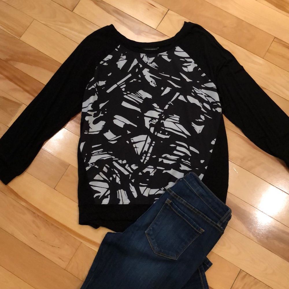 Black and White Banana Republic Top